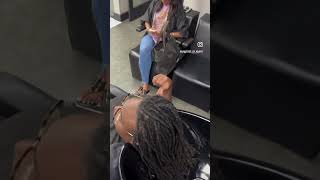 LINT AND DEBRIS REMOVAL FROM DREADLOCKS locs dreads dreadlocks [upl. by Euqirne123]