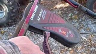 Mowing LeavesGrass Clippings with Craftsman Lawn Mower  On to the Garden Beds Compost Pile [upl. by Yadrahs]