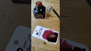 Diamine  writers blood  swatching 2022 inkvent calendar [upl. by Larianna]