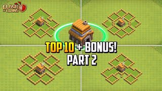 TOP 10 Best Town Hall 5 TH5 TrophyPushingWar Base Layout  Copy Link 2024  Clash of Clans [upl. by Dnomasor]