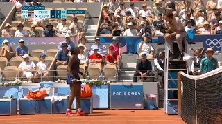 Coco Gauff Fight with Umpire during Paris Olympics 2024  Gauff Crying vs Vekic on Umpire Cheating [upl. by Emsoc316]