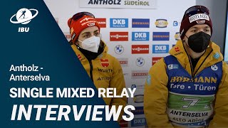 World Cup 2324 AntholzAnterselva Single Mixed Relay Interviews [upl. by Sherman258]