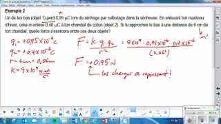 Fiche 14  La loi de Coulomb partie 2 [upl. by Tse]