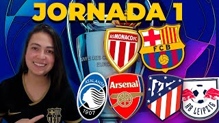 ⚪MÓNACO 🆚 BARCELONA🔴🔵ATALANTA 🆚 ARSENAL🔴Champions League  JORNADA 1 [upl. by Austen]