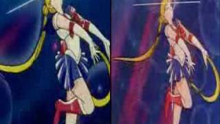 Sailor Moon Transform Comparison Moon Crystal Power [upl. by Htor]