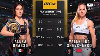 🔴 UFC 306 Alexa Grasso vs Valentina Shevchenko 3  Full Fight amp Highlights  W Flyweight Title Bout [upl. by Adym]