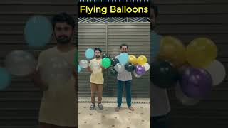 We Tried the CRAZIEST Balloon Game Ever  Balloons Games  Flying Balloons shorts [upl. by Jilli442]