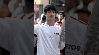 Jin as torch bearer at Olympics Paris 2024 😭❤️ He made history 🫠 jin bts [upl. by Alakcim]