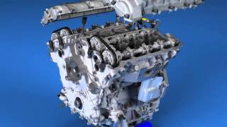 GM 2014 36L twinturbo V6 Build Animation [upl. by Ima]