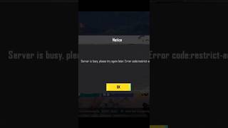 server is busy please try again later error code restrict area  pubg login problem  how to login [upl. by Sheri]