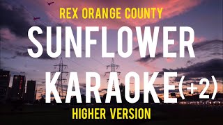 Sunflower Karaoke Higher Key 2  Rex Orange County [upl. by Erialcyram224]