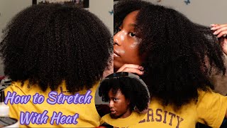 IT MAKES SUCH A DIFFERENCE How To Stretch Your Natural Hair Blowdryer Method [upl. by Chlores69]