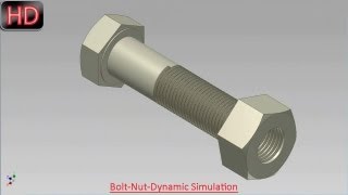 BoltNutDynamic Simulation Video Tutorial Autodesk Inventor [upl. by Hock]