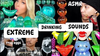 ASMR EXTREME DRINKING SOUNDS  EXTREME GULP amp FROG EGGS COMPILATION [upl. by Ahsert]