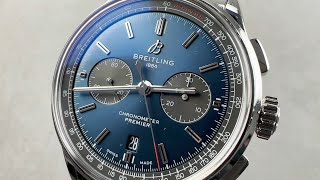 Breitling Premier B01 42mm AB0118A61C1A1 Breitling Watch Review [upl. by Surtimed]