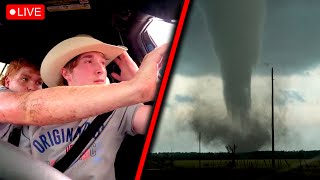 Intercepting STRONG Tornadoes In Oklahoma  LIVE [upl. by Teresina663]