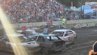 Hopkinton Fair Demolition Derby 2024  4 Cylinder Heat 1 [upl. by Nitram26]