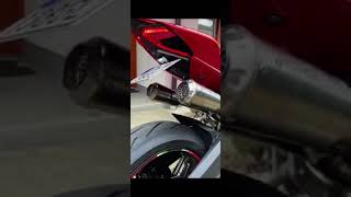 Ducati 959 Panigale Full Titanium Vandemon high mount Exhaust [upl. by Dloreg]