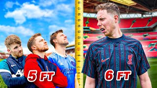 5 FOOT vs 6 FOOT Football Challenges [upl. by Nudnarb341]