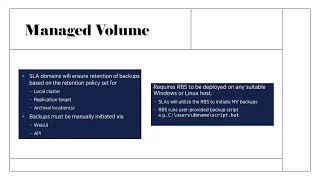 Backup through Managed Volume in Rubrik [upl. by Cordy142]