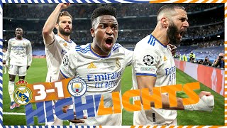 HIGHLIGHTS  Real Madrid 31 Manchester City  UEFA Champions League [upl. by Auhsot]