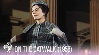 Extravagant English Catwalk Show 1956  Vintage Fashions [upl. by Nosac165]