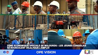 CONGO  ZONE ECONOMIQUE SPECIALE DE MALOUKOU  LES JEUNES CONGOLAIS SE BOUSCULENT DEJA POUR LEMPLOI [upl. by Gould]