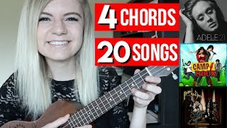 4 chords 20 songs on UKULELE [upl. by Anitsuj]