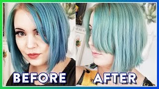 NO BLEACH FADING BLUEGREEN HAIR DYE AT HOME FOR UNDER 5 [upl. by Herman703]