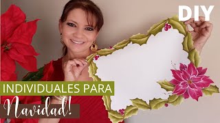 🎄 Cómo pintar INDIVIDUALES NAVIDEÑOS fácil y sin costuras 😃 [upl. by Tennek]