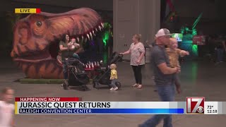 Jurassic Quest event returns to Raleigh Convention Center [upl. by Brabazon]