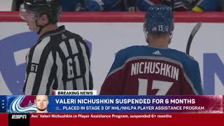 NHL announced that Nichushkin is suspended again 13 may 2024 [upl. by Zakarias]