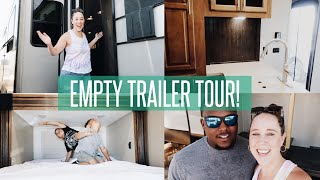 Empty Trailer Tour  Coachman Chaparral Bunkhouse Fifth Wheel [upl. by Airretal]