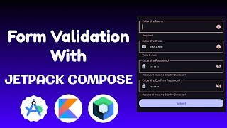 Full Guide How to Form Validation With Jetpack Compose in Android Studio  Kotlin  Jetpack Compose [upl. by Evangelia]