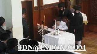 Menorah Lighting With the Tosher Rebbe [upl. by Goldner836]