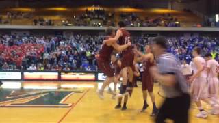 Ellendale defeats Dickinson Trinity in quarterfinals at 2017 State Class B boys basketball [upl. by Seys1]