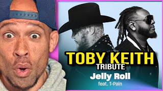 FIRST time REACTION to Jelly Roll feat TPain – Should’ve Been a Cowboy TRIBUTE to TOBY KEITH [upl. by Ilenna]