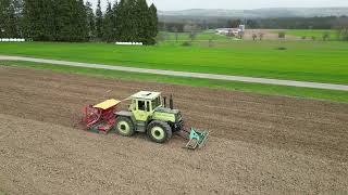 3x MB Trac auf dem Acker bei der Gerstenaussaat [upl. by Anaeda]