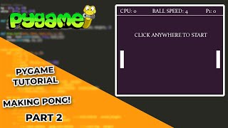 Pygame Pong Beginner Tutorial in Python  PART 2  Creating Paddles [upl. by Karl]