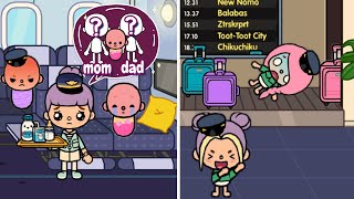 Baby Was Adopted By A Flight Attendant  Toca Life Story  Toca Boca [upl. by Assiran]