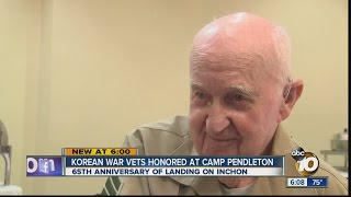 Korean War vets honored at Camp Pendleton [upl. by Ahsyt]