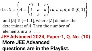 Number of Matrices A such that A belongs to  1 1 and a b c d e belongs to 0 1 [upl. by Llert146]