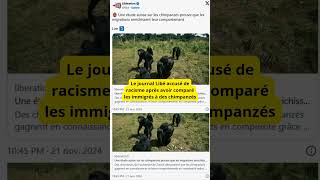 Le journal Libé accusé de racisme après avoir comparé les immigrés à des chimpanzés [upl. by Izak]