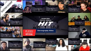 ‘Choreography Video SEVENTEEN  HIT’ reaction mashup [upl. by Derina]