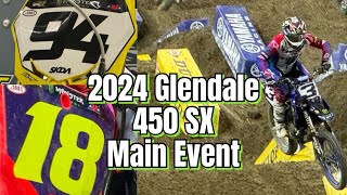 2024 Glendale 450 SX Main Event [upl. by Arimat764]