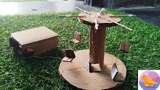 School science projects How to make carnival ride from cardboard [upl. by Sidman137]