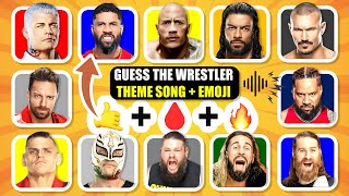 Guess WWE Current Superstars by Their Theme Song amp Emojis 🎵🤔  Jey Uso Jimmy Uso LA Knight [upl. by Huberto692]