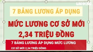 7 bảng lương áp dụng mức lương cơ sở mới 234 triệu đồng  Báo Lao Động [upl. by Yona272]