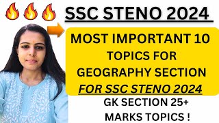 SSC STENO 2024 MOST IMPORTANT TOPICS FOR GEOGRAPHY SECTION  SSC STENO GK STRATEGY FOR SSC STENO [upl. by Weide149]