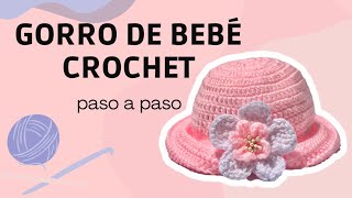 GORRO DE BEBÉ TEJIDO 🧶 TUTORIAL [upl. by Inittirb607]